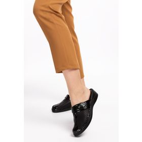 Akgün Siyah Hakiki Deri Halluks Valgus Ortopedik Kadın Terlik