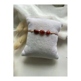 Akik Taşı Amorf Ayarlanabilir El Yapımı Halhal