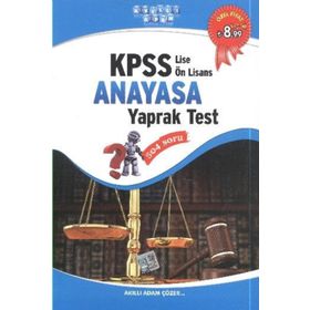 Akıllı Adam 2014 KPSS Lise - Önlisans Anayasa Yaprak Test - kollektif