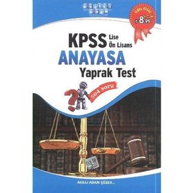 Akıllı Adam 2014 KPSS Lise - Önlisans Anayasa Yaprak Test - kollektif