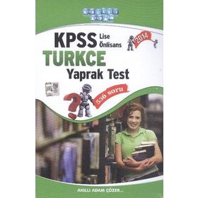 Akıllı Adam 2014 KPSS Lise - Önlisans Türkçe Yaprak Test - kollektif