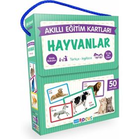 Akıllı Eğitim Kartları Hayvanlar-Blue Focus