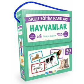 Akıllı Eğitim Kartları Hayvanlar-Blue Focus