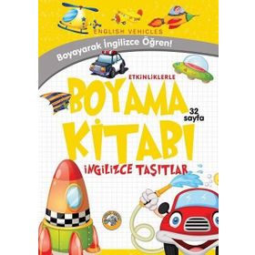 Akıllı Zebra Taşıtlar - Etkinliklerle Boyama Kitabı İngilizce