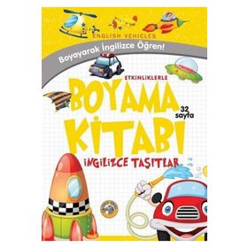 Akıllı Zebra Taşıtlar - Etkinliklerle Boyama Kitabı İngilizce