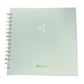 AKILLICA 15x15 cm Kare Yeşil Notebook Noktalı Spiralli Defter