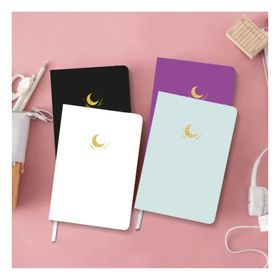 AKILLICA 4'lü Sert Kapak 13.5x20 CM Hardcover Siyah Beyaz Mor Mavi Noktalı Defter