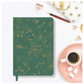 AKILLICA Çizgili 13.5x20 cm Hardcover Green Sert Kapak Defter