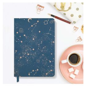 AKILLICA Çizgili 13x21 cm Hardcover Dark Blue Sert Kapak Defter