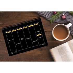 AKILLICA Haftalık Planlayıcı 13.5x19.5 cm Weekly Planner Black Defter