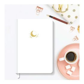 AKILLICA Lastikli Sert Kapak 13x21 cm Hardcover White Noktalı Defter