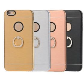 Akıllıphone Apple iPhone 7 Selfie Yüzüklü Arkası Metal Silikon Bronz Kılıf
