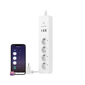 Akım Akıllı Wi-Fi Destekli Beyaz Korumalı Priz