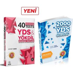 Akın Dil Eğitim YDS Yökdil 40 Advanced Deneme Testleri ve 2000 YDS Sorusu 2021 Güncellenmiş Set