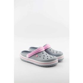 Akınal Bella Buz Gri-Pembe Sabo Unisex Hastane Terliği