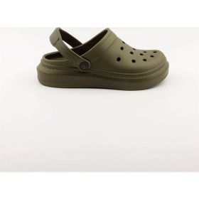 Akınalbella Ultrasoft Haki Platform Taban Kadın Terlik Sandalet