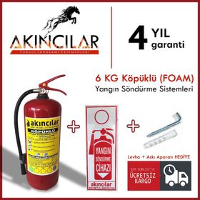 Akıncılar 6 Kg Köpüklü Yangın Söndürme Tüpü