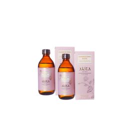 Akita %100 Doğal Yağı Alınmamış Cam Şişe 2x200 ml Gül Suyu