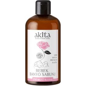 Akita 250 ml Doğal Bebek Gül Banyo Sabunu