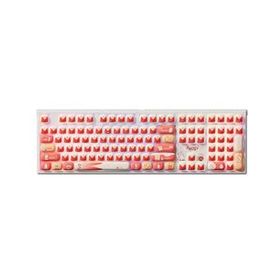 AKKO MONSGEEK MG108B Bunny Apple Kırmızı Beyaz RGB Kablosuz Hotswap Mekanik Gaming Klavye