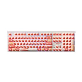 AKKO MONSGEEK MG108B Bunny Apple Kırmızı Beyaz RGB Kablosuz Hotswap Mekanik Gaming Klavye