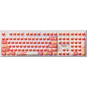 AKKO MONSGEEK MG108B Bunny Apple Kırmızı Beyaz RGB Kablosuz Hotswap Mekanik Gaming Klavye
