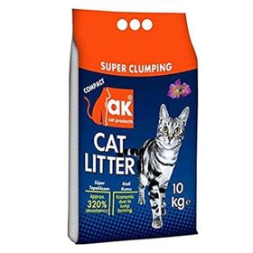 Akkum 10 kg Doğal Kalın Taneli Bebek Pudralı Kedi Kumu