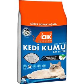Akkum Aktif Karbon Aloe Vera Kokulu 5 lt İnce Taneli Bentonit Kedi Kumu