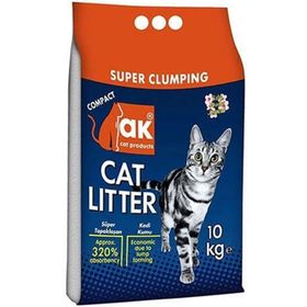 Akkum Kalın Taneli Bebek Pudrası Kokulu 10 kg Bentonit Kedi Kumu