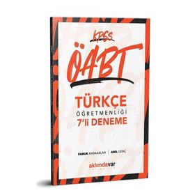 Aklımdavar Yayıncılık KPSS ÖABT Türkçe Öğretmenliği 7 Deneme