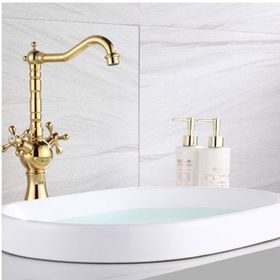 Akm Dekor Koç Başlık Gold Çanak Lavabo Bataryası