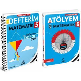 Akm Kitap - Arı Yayınları 5.Sınıf Matematik Akıllı Defteri ve Atölyem Seti 2 Kitap