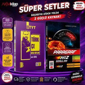Akm Kitap Benim Hocam TYT Türkçe Video Ders Notları ve Hız Renk Paragraf Soru Bankası 2 Kitap Set
