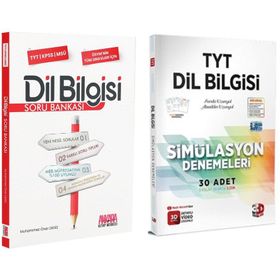 AKM Kitap Dil Bilgisi Soru Bankası ve 3D Dil Bilgisi Deneme Seti 2 Kitap