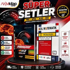 Akm Kitap Hız ve Renk Paragraf ve Acil Yayınları Problemler Soru Bankası 2 Kitap Set