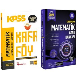 Akm Kitap Hoca Kafası KPSS Matematik Konu Anlatımlı Kafa Föy ve Pegem Soru Bankası Seti 2 Kitap