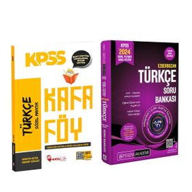 Akm Kitap Hoca Kafası KPSS Türkçe Konu Anlatımlı Kafa Föyü ve Pegem Soru Bankası Seti 2 Kitap
