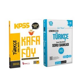 Akm Kitap Hoca Kafası KPSS Türkçe Konu Anlatımlı Kafa Föyü ve Pegem Soru Bankası Seti 2 Kitap