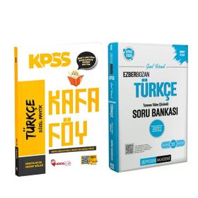 Akm Kitap Hoca Kafası KPSS Türkçe Konu Anlatımlı Kafa Föyü ve Pegem Soru Bankası Seti 2 Kitap