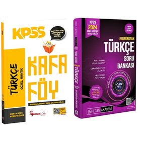 Akm Kitap Hoca Kafası KPSS Türkçe Konu Anlatımlı Kafa Föyü ve Pegem Soru Bankası Seti 2 Kitap