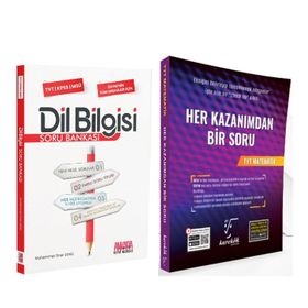 Akm Kitap Karekök TYT Matematik Her Kazanımdan Bir Soru ve AKM Dil Bilgisi Soru Bankası Seti 2 Kitap