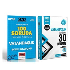 Akm Kitap Yargı 100 Soruda Vatandaşlık ve Pegem KPSS Deneme Seti 2 Kitap