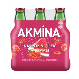 Akmina Karpuz Çilek 6x200 ml Maden Suyu