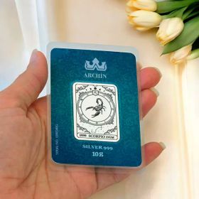 Akrep Burcu Sembollü Kasım Ayı Doğumlarına Özel Hediyelik 10 gr 999 Ayar Gümüş Külçe