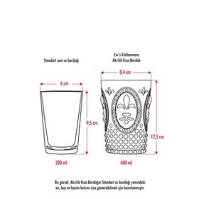 Akrilik Mor Kısa Bardak & Su Meşrubat Kahve Yanı Bardağı