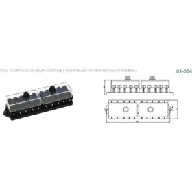 Aksa 01-004 10'lu Bıçak Sigorta Kutusu