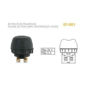 Aksa 07-001 M25X1 Şapkalı Plastik Buton