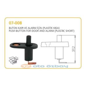 Aksa 07-008 Kapı ve Alarm için Plastik Kısa Buton