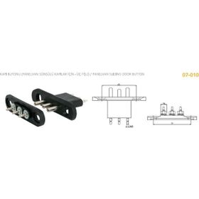 Aksa 07-010 Kapı Butonu Panelvan Sürgülü Kapılar İçin Üç Fişli