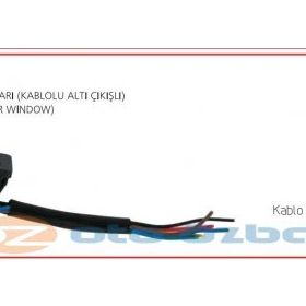 Aksa Kablolu Altı Çıkışlı Cam Açma Kapama Anahtarı